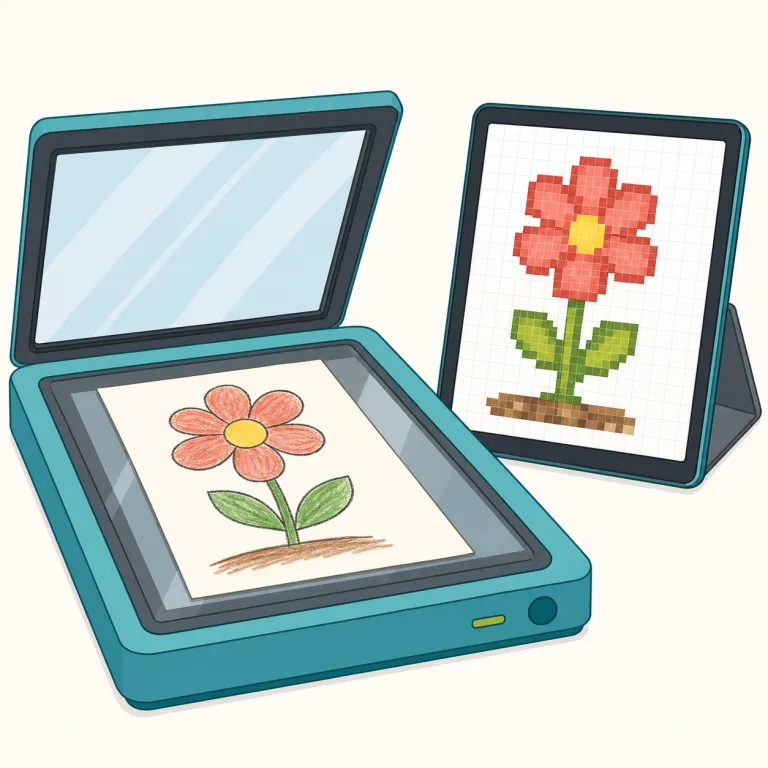 digitizer（デジタイザ・名詞）の覚え方イラスト — digit や digital を知っていれば覚えやすい語