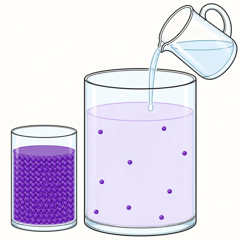 dilute（薄い、希薄な・adjective）の覚え方イラスト