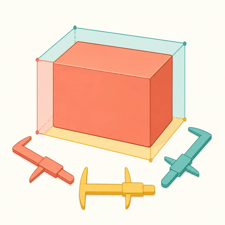 dimensionally（寸法的に、寸法上・副詞）の覚え方イラスト — まず dimension を核に置き、「長さ・幅・高さなどの寸法」を思い出す