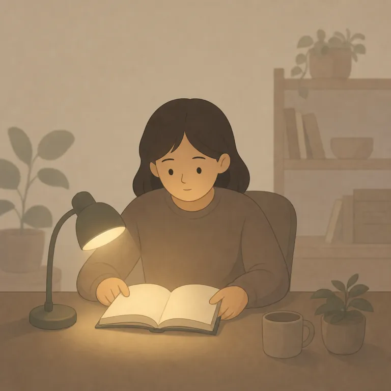 dimly（薄暗く・副詞）の覚え方イラスト — dim は「薄暗い、光が弱い」という形容詞で、そこに副詞を作る -ly が付いたのが dimly です