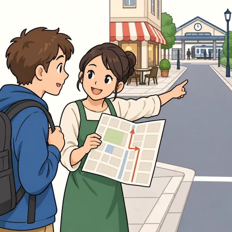 direction（道順・noun）の覚え方イラスト