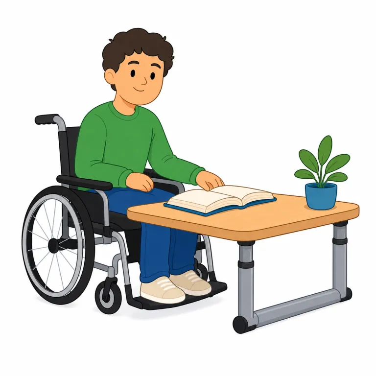 disabled（障害のある・形容詞）の覚え方イラスト — `disabled` を人に使うときは、身体的・精神的・感覚的な条件によって日常活動に制限がある状態を表します