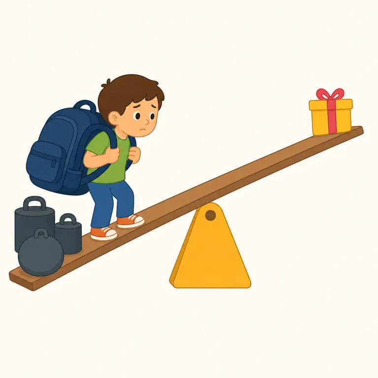 disadvantage（デメリット・名詞）の覚え方イラスト — まず基準語を advantage「有利さ」として固定し、dis- が付くと「その有利さが外れる」と考えると覚えやすいです