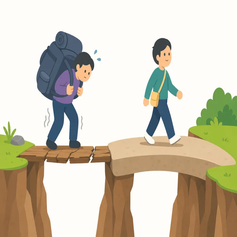 disadvantageous（不利な・形容詞）の覚え方イラスト — disadvantageous は advantage「有利さ」に dis- と -ous が付いた形容詞です