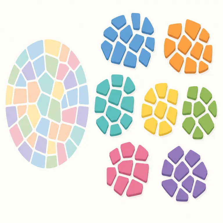 disaggregated（細分化された・形容詞）の覚え方イラスト — aggregate「集めて一つにする」を知っていると覚えやすい語