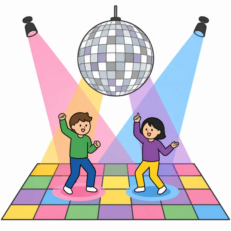 discos（ディスコ・noun）の覚え方イラスト