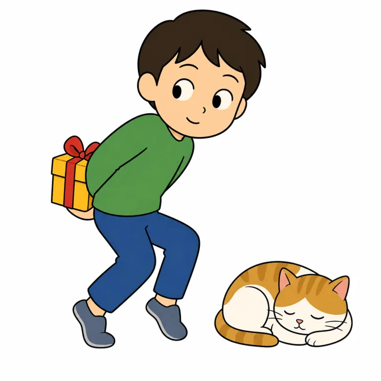 discreetly（こっそり・adverb）の覚え方イラスト