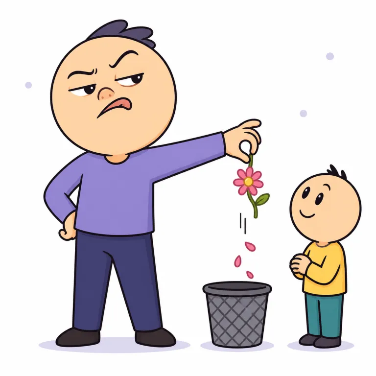 disdain（軽蔑・noun）の覚え方イラスト
