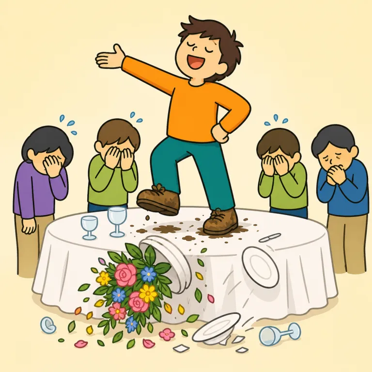 disgrace（恥さらし・noun）の覚え方イラスト