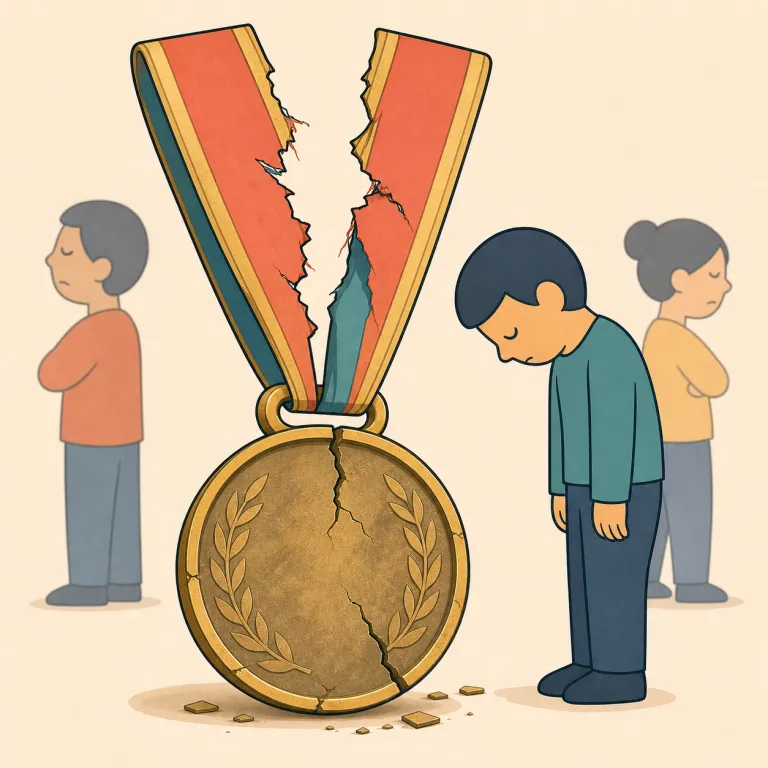 dishonor（不名誉、恥辱・名詞）の覚え方イラスト — honor「名誉」を知っていれば、dishonor は dis- が付いて「名誉が外れる」とまとめて覚えられる