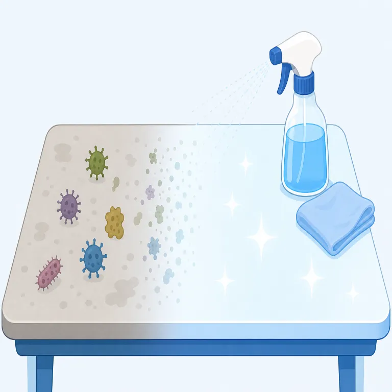 disinfectionの覚え方イラスト