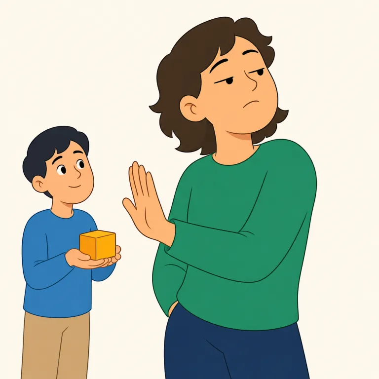 dismissive（否定的な・adjective）の覚え方イラスト