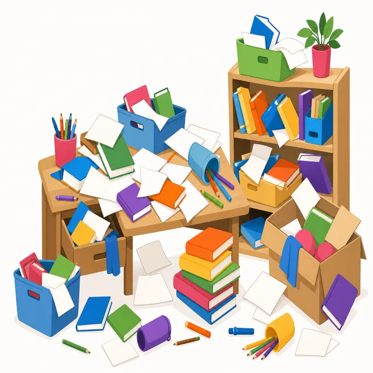 disorganization（混乱・名詞）の覚え方イラスト — このエントリでは disorganization を「混乱」として扱います