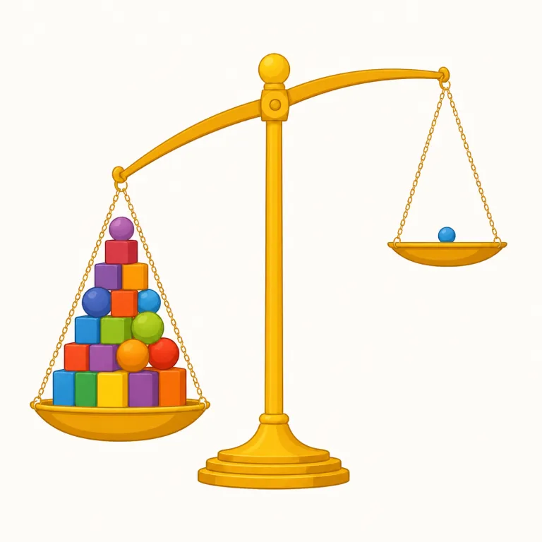 disproportion（不均衡・名詞）の覚え方イラスト — proportion を「釣り合い・割合」と知っていれば、disproportion はその釣り合いが崩れた状態だと捉えると覚えやすいです