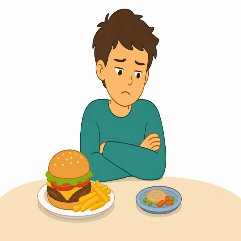dissatisfied（不満な・形容詞）の覚え方イラスト