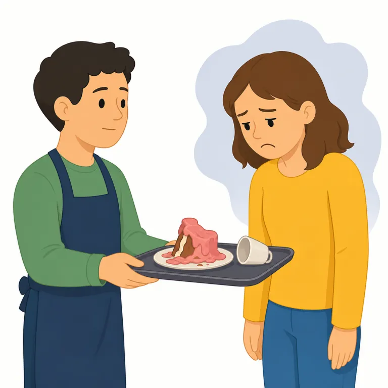 dissatisfy（不満にさせる・動詞）の覚え方イラスト — まず satisfy「満足させる」が土台