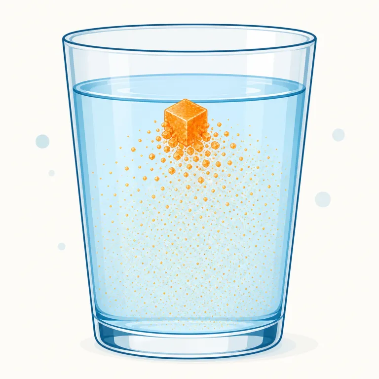 dissolution（解散・名詞）の覚え方イラスト — dissolution は dissolve の名詞形ですが、この行では水に溶ける「溶解」ではなく、制度や結びつきが正式にほどかれる「解散・解消」と覚えるとよいです