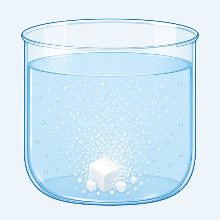 dissolution（溶解・noun）の覚え方イラスト