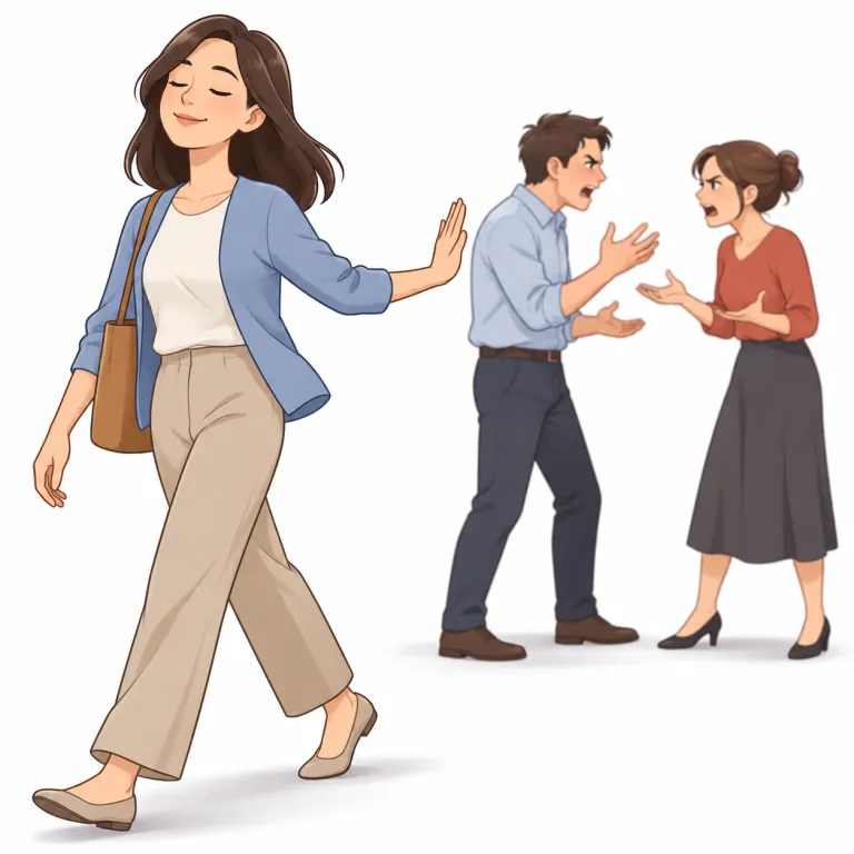distance（距離を置く・verb）の覚え方イラスト