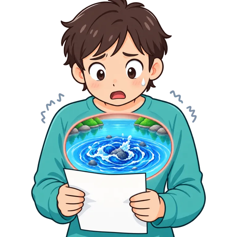 disturb（動揺させる・verb）の覚え方イラスト