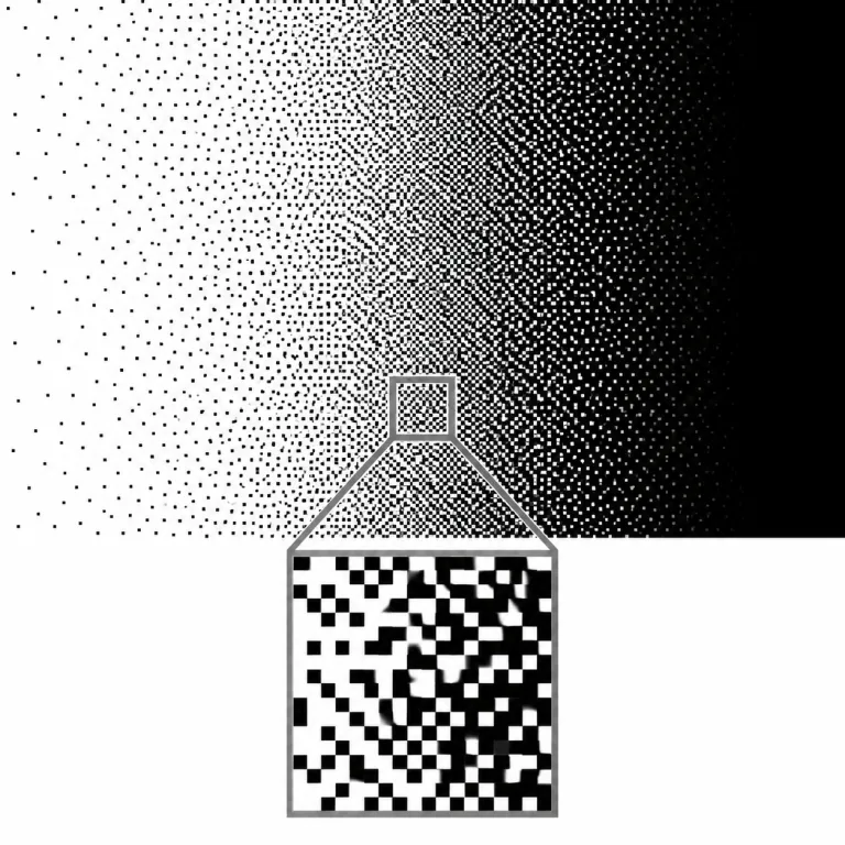 dithering（ディザリング・noun）の覚え方イラスト