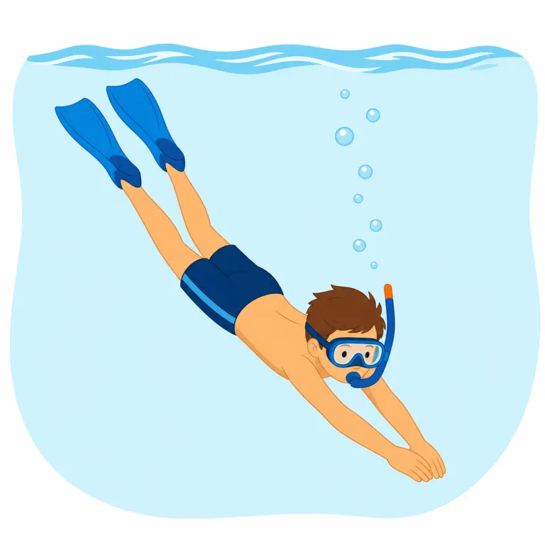 dive（潜水・noun）の覚え方イラスト