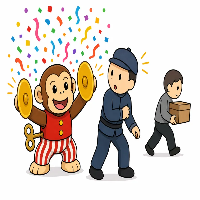 diversion（陽動、目くらまし・noun）の覚え方イラスト