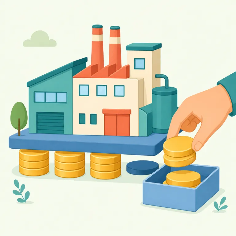 divestment（投資撤退・名詞）の覚え方イラスト — invest が「資金を入れる」なら、divestment はその逆で「持ち分や事業を外していく動き」と覚えると定着しやすい語です