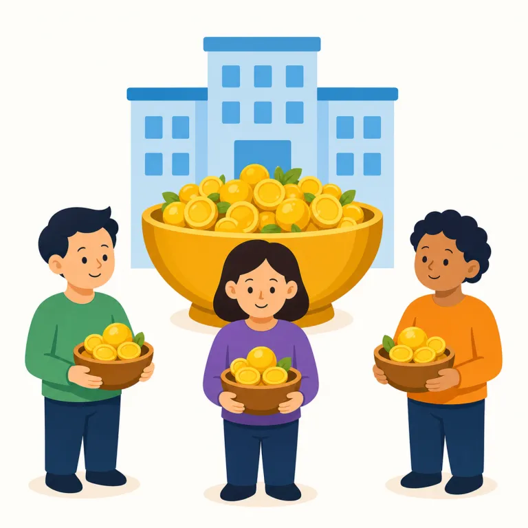 dividend（配当金・名詞）の覚え方イラスト — dividend は投資・企業会計で使う「配当金」として覚えます
