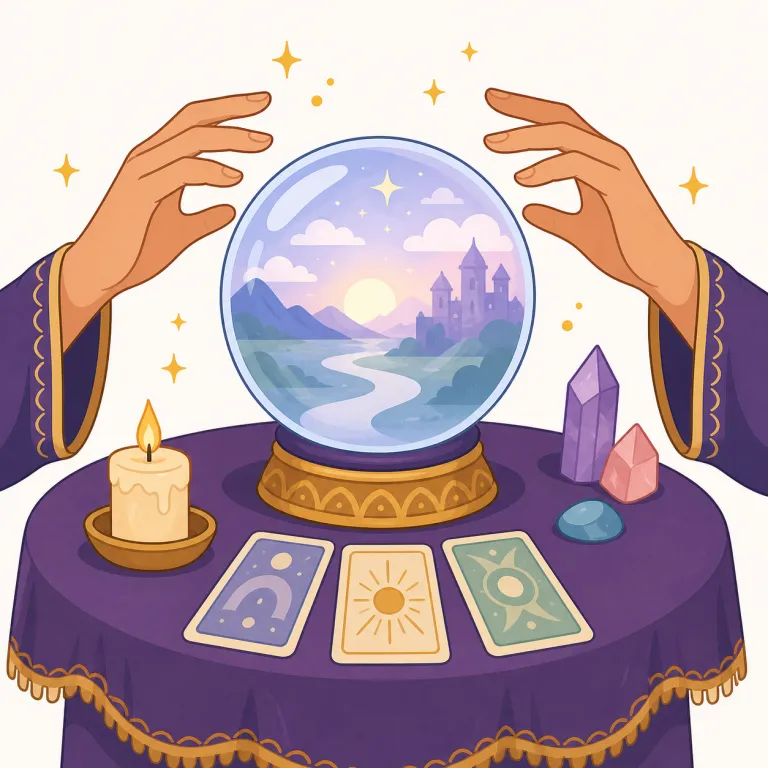 divination（占い・名詞）の覚え方イラスト — divine「神聖な・神の」を知っていると覚えやすい語です