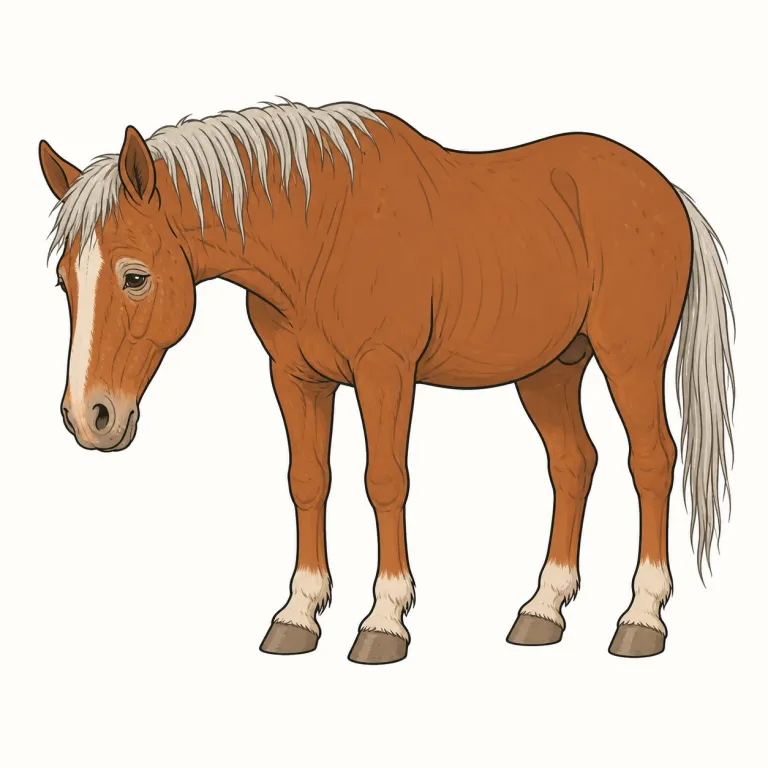 dobbin（老いた馬・noun）の覚え方イラスト