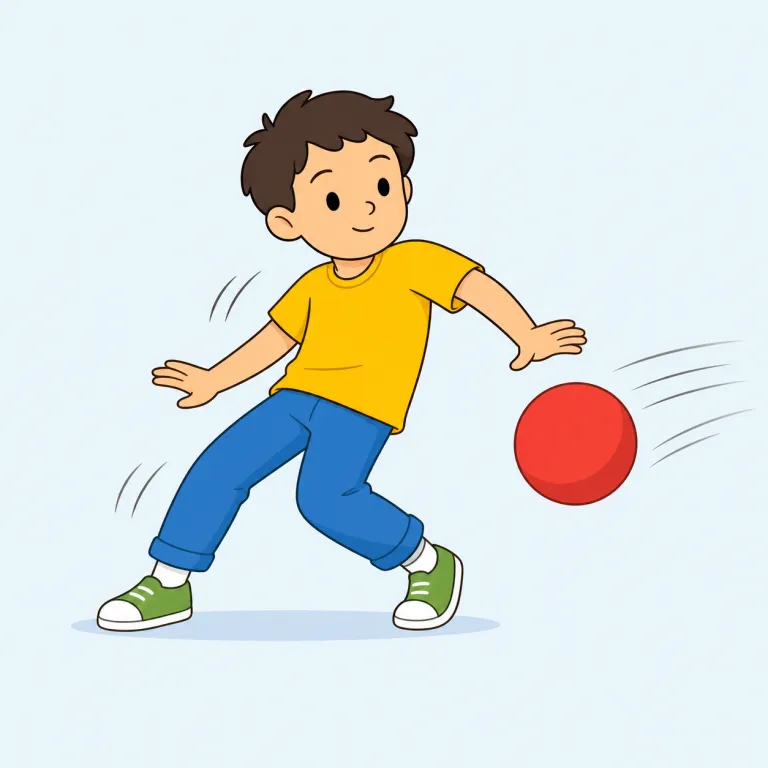 dodge（かわす・動詞）の覚え方イラスト — dodge は「ただ避ける」より、飛んできたもの・面倒な話をその場でさっとかわす動きで覚えると残ります