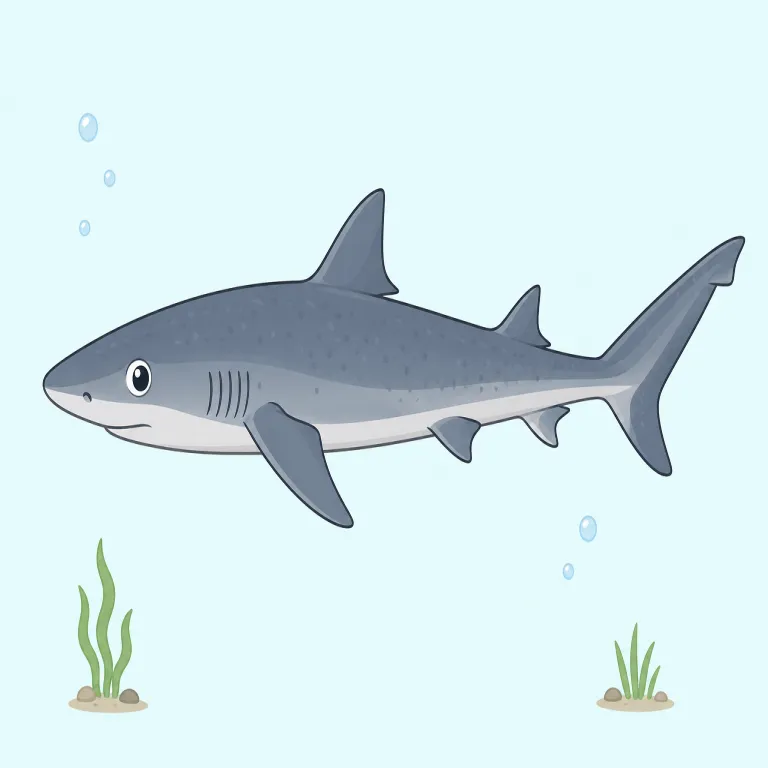 dogfish（小型のサメ・名詞）の覚え方イラスト — dogfish は dog + fish の複合語ですが、「犬の魚」ではなく、昔から使われる小型のサメ類の名と覚えます