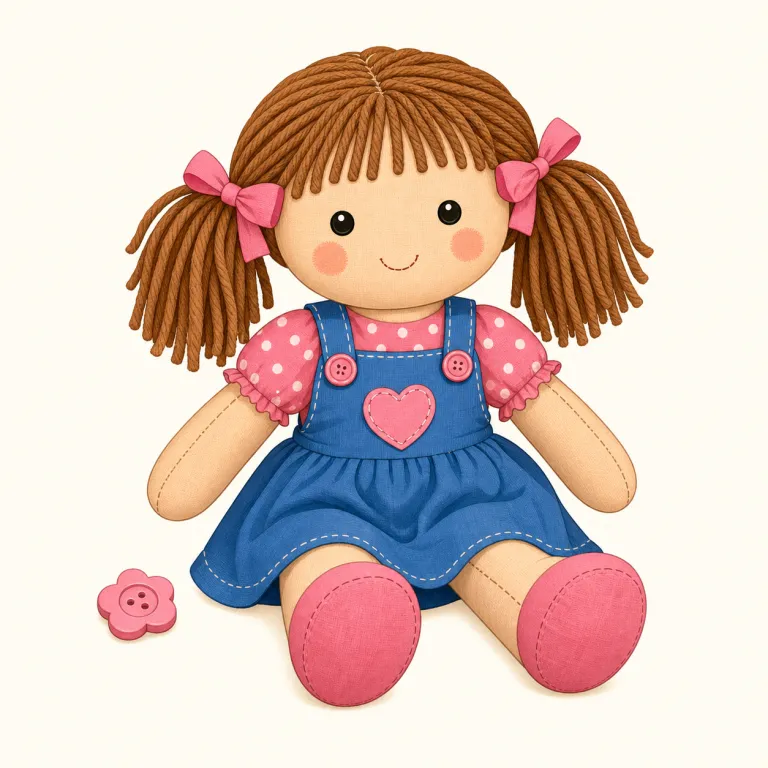 doll（人形・名詞）の覚え方イラスト — この doll は「人形」という物を指す名詞として覚える