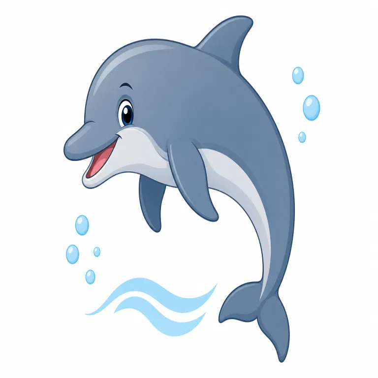 dolphin（イルカ・名詞）の覚え方イラスト