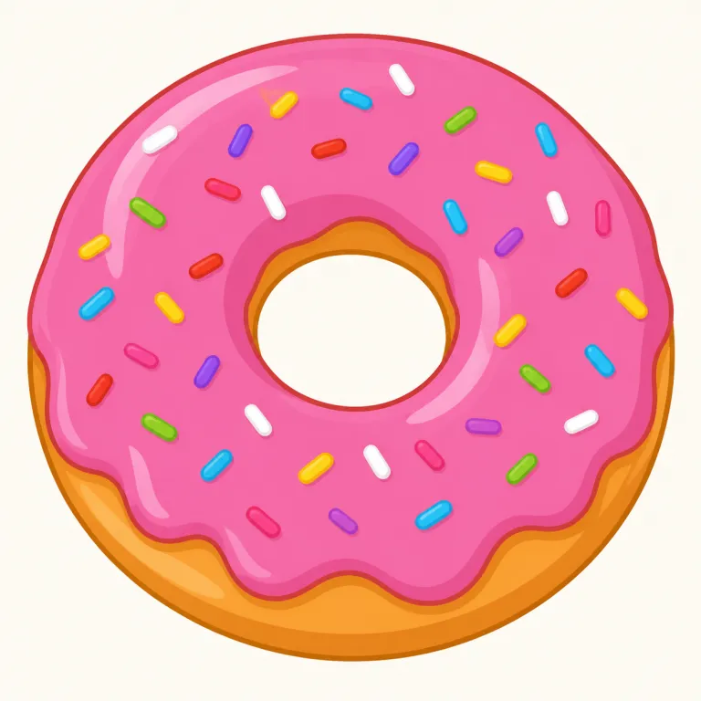 donut（ドーナツ・名詞）の覚え方イラスト — まず doughnut の短縮形だと押さえると覚えやすいです