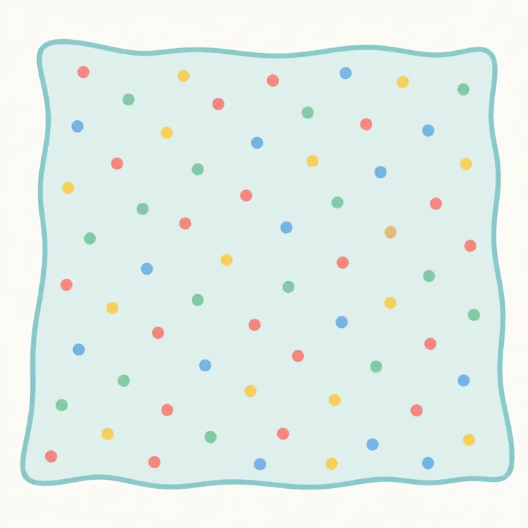 dotted（散在した・adjective）の覚え方イラスト