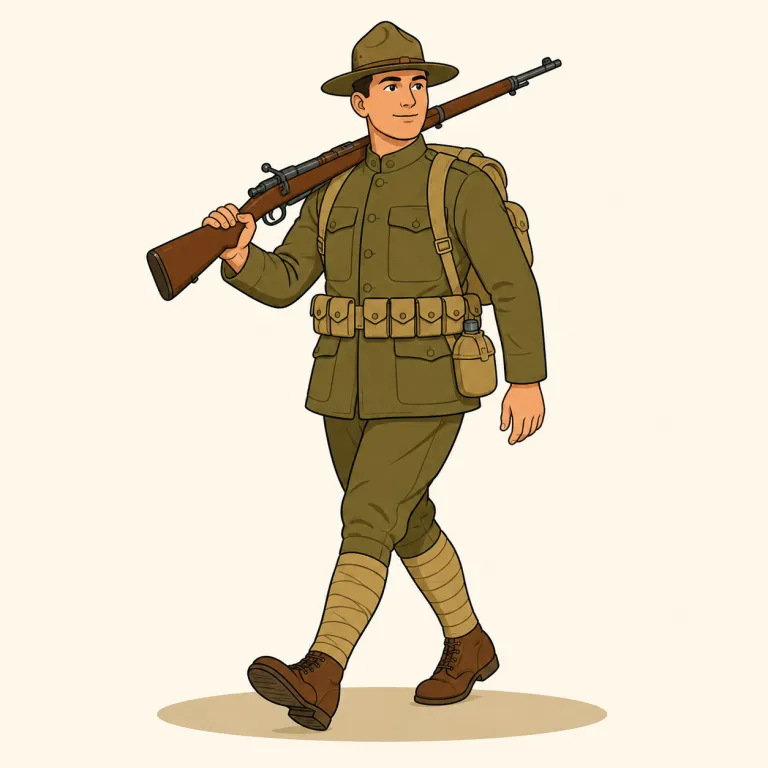 doughboy（アメリカ兵の俗称・noun）の覚え方イラスト
