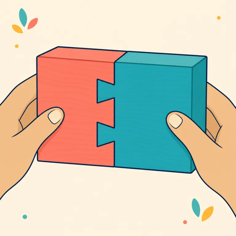 dovetail（かみ合う、合致する・動詞）の覚え方イラスト — 動詞の dovetail は、木工の dovetail「蟻継ぎ」から比喩化した語です