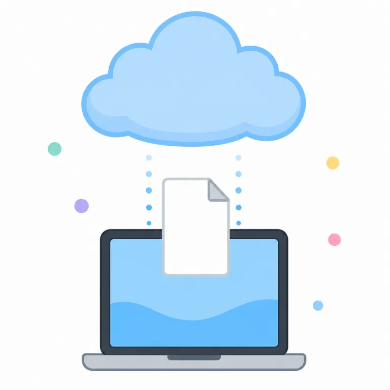 download（ダウンロードする・動詞）の覚え方イラスト — upload の反対で覚えるのが最短です