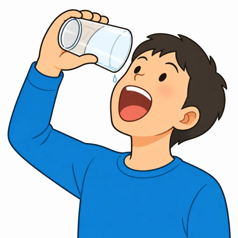 drain（飲み干す・verb）の覚え方イラスト