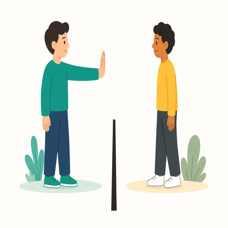 draw a line（一線を引く・イディオム）の覚え方イラスト — draw は「引く」、line は「線」なので、まずは文字どおり「線を引く」と頭に置くと覚えやすいです