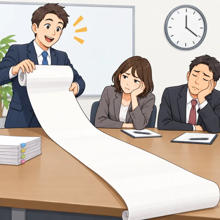 draw out（長引かせる・phrasal_verb）の覚え方イラスト