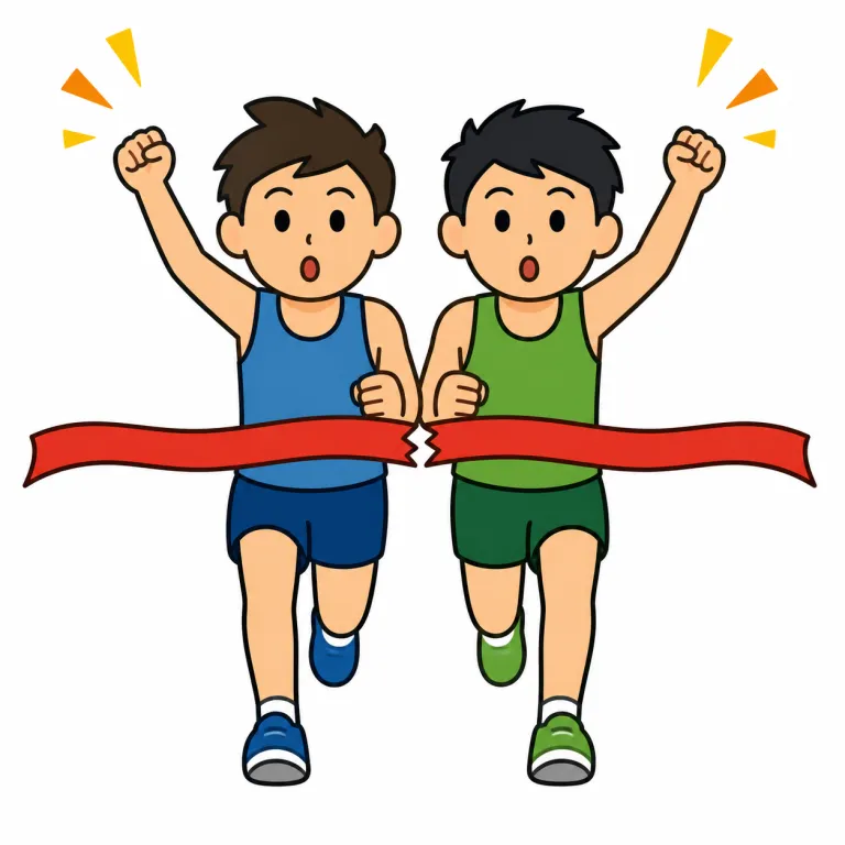 draw（引き分け・noun）の覚え方イラスト
