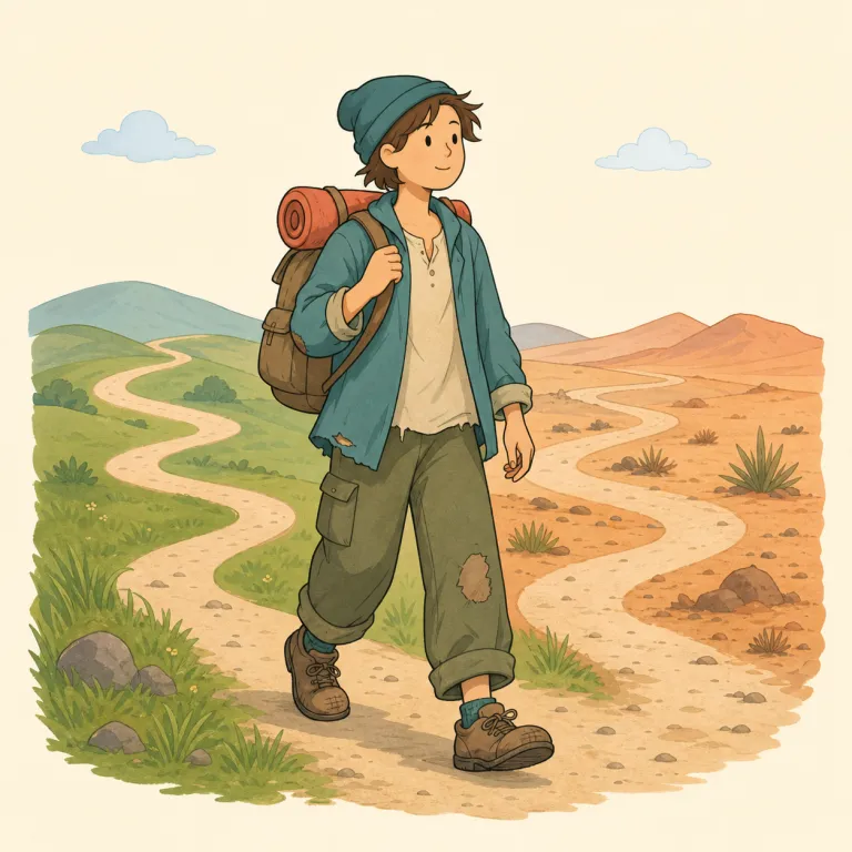 drifter（放浪者・名詞）の覚え方イラスト — drift「漂う・流される」を知っていれば、drifter はそのまま「漂っている人」