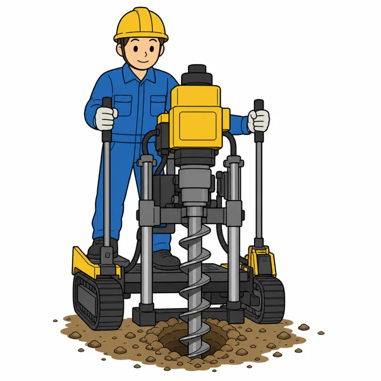 driller（穿孔機・掘削者・noun）の覚え方イラスト