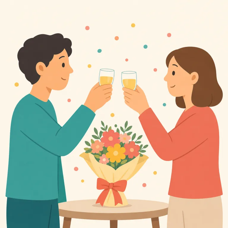 drink to（乾杯する・句動詞）の覚え方イラスト — drink だけだと単に「飲む」ですが、drink to は「to が杯の向かう先」を示す、と考えると覚えやすいです