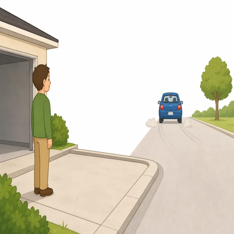drive off（車で立ち去る・句動詞）の覚え方イラスト — communicator は communicate「伝える、意思を通わせる」に、actor や creator と同じ -or「〜する人」が付いた語です