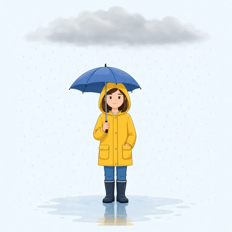 drizzly（霧雨の、こぬか雨の降る・形容詞）の覚え方イラスト — drizzle「しとしと降る霧雨」を知っていれば、drizzly は「霧雨っぽい・霧雨がちな」と自然に取れます
