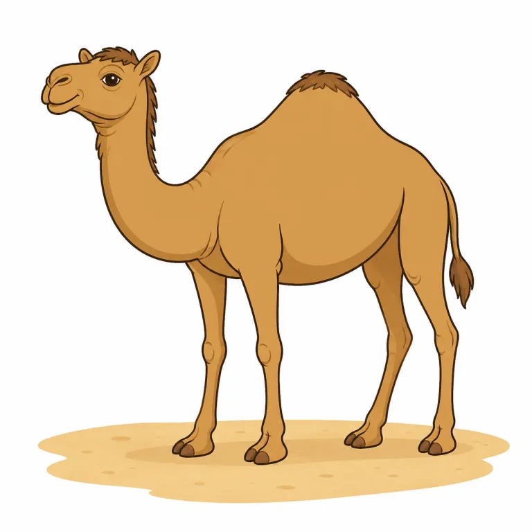dromedary（ヒトコブラクダ・noun）の覚え方イラスト